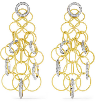 Buccellati Hawaii 18-karat Yellow And White Gold Diamond Earrings