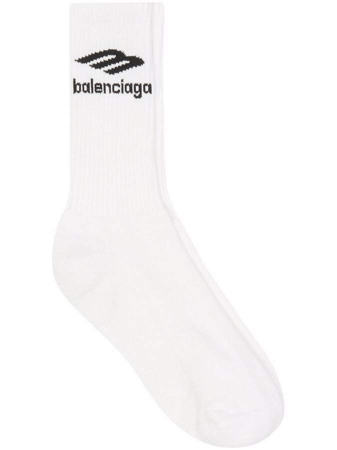 Balenciaga Beige BB Monogram Socks XL / Beige