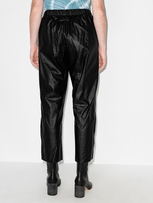 MM6 MAISON MARGIELA Faux Leather Cropped Trousers