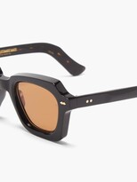 Thumbnail for your product : Jacques Marie Mage Lake 1940s Square Acetate Sunglasses - Black