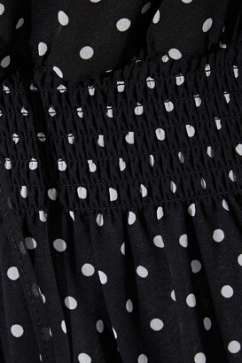 Dundas Cold-shoulder Ruffled Polka-dot Silk-chiffon Maxi Dress