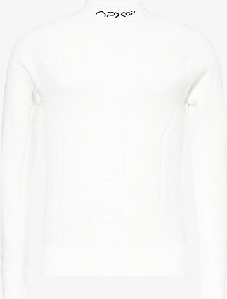 Tommy Hilfiger Mens Optic White The Apxgp Collection Crewneck Wool-Blend Knitted Jumper M