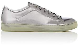 Lanvin Men's Metallic Leather Sneakers - Silver