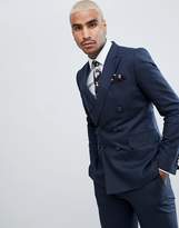 Thumbnail for your product : Devils Advocate Slim Blue Linen Suit Jacket