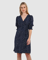 Thumbnail for your product : Forcast Women's Midi Dresses - Gigi Polkadot Wrap Dress - Size One Size, 8 at The Iconic