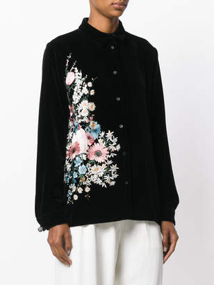 No.21 floral embroidery shirt