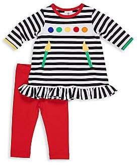 Florence Eiseman Baby Girl's Two-Piece Paint Brush Tee and Leggings Set