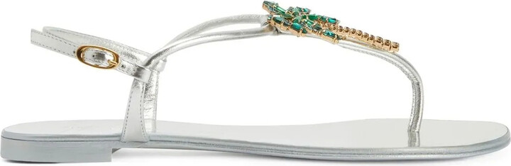 Giuseppe Zanotti Venice Beach leather flat sandals