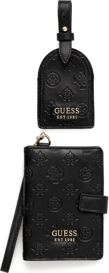 GUESS USA Embossed-Logo Passport Cover And Luggage Tag Set