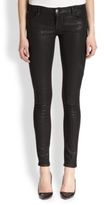 Thumbnail for your product : Faith Connexion Coated Textured-Stripe Skinny Jeans