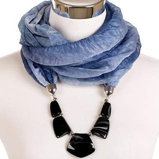 LERDU Women's Scarf Necklace Pendant Scarfs Infinity Scarf Jewelry Accessory