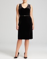 Thumbnail for your product : Jones New York Collection Plus V Neck Velvet Dress