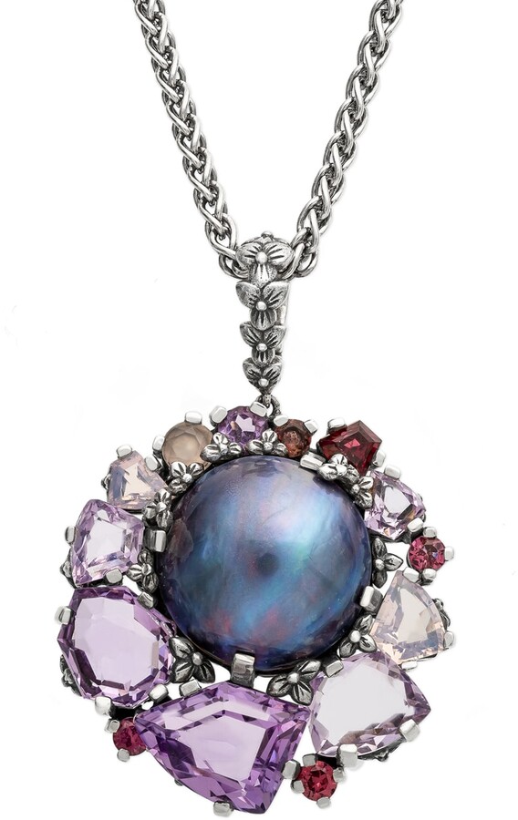 Purple Blue Necklace Multicolor Beaded Amethyst Aquamarine Moonstone Shaded Gemstone Necklace Multicolor Ombre Necklace Bohemian 3 and 4 mm by Gemswholesale