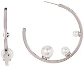 Thumbnail for your product : Rebecca Minkoff Three Faux Pearl Hoop Earrings