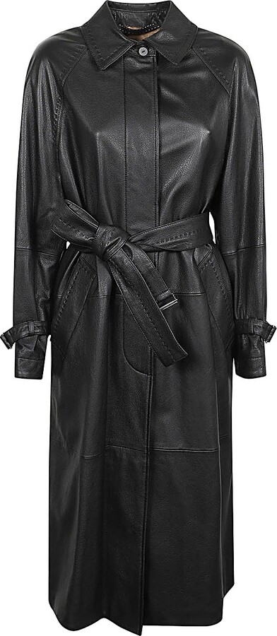 Max Mara Leather Trench Coat