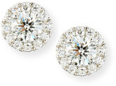 Thumbnail for your product : Memoire Round Diamond Earrings with Diamond Halo in 18K White Gold