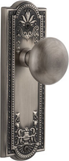 Grandeur Parthenon Plate Single Dummy with Fifth Avenue Door Knob