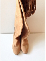 Thumbnail for your product : Zara 29489 ZARA Beige fringe suede boots