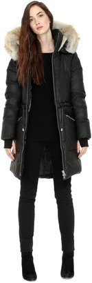 Soia & Kyo AUDRIANA parka with removable fur trim in Black