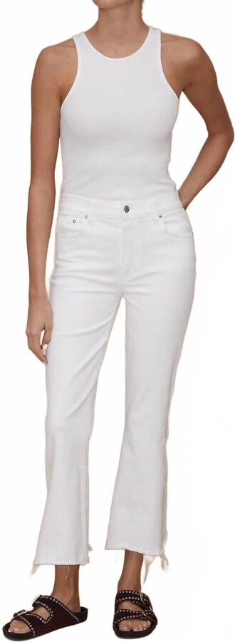 Le Jean Bella Crop Flare Pants In Ash 3382