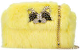Thumbnail for your product : Ermanno Scervino rhinestone embellished fur clutch
