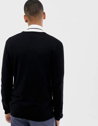 ASOS DESIGN Tall cardigan in black cotton