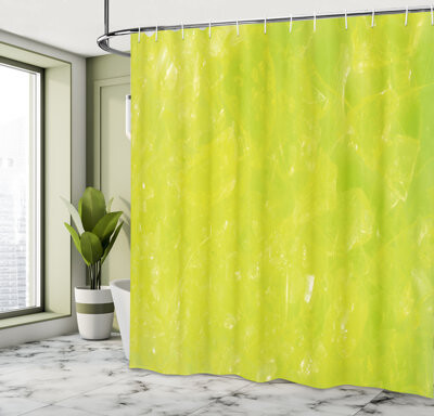 East Urban Home Lime Green Shower Curtain Grunge Color Apple Green