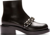 Thumbnail for your product : Givenchy Black Leather Chain Accent Laura Ankle Boots