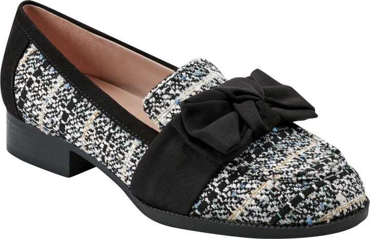 Bandolino Women's Lindio Bow Slip On Tailored Loafers
