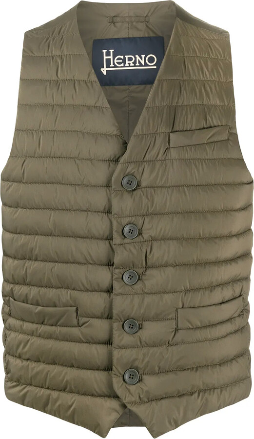 Herno quilted V-neck gilet