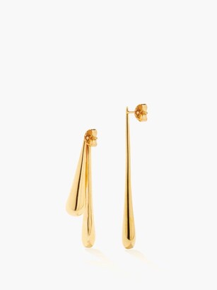 Anissa Kermiche The Lady Days 18kt Gold-plated Drop Earrings - Yellow Gold