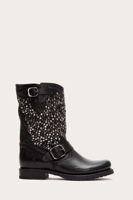 studded leather biker boots