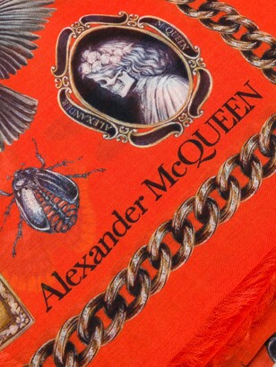 Alexander McQueen Curiosities-print silk scarf