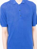 Thumbnail for your product : Laneus Ribbed-Knit Polo Shirt