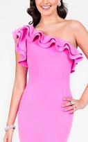 Thumbnail for your product : Terani Couture Lovely One-Shoulder Asymmetric Polyester Mermaid Gown 1711P2402