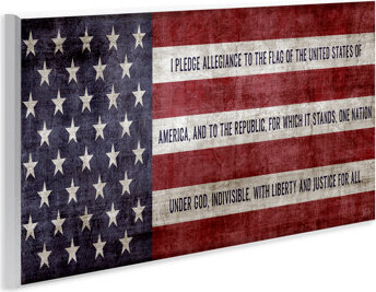 Charlton Home Pledge Of Allegiance Flag Wall Plaque Art, design by Natalie Carpentieri
