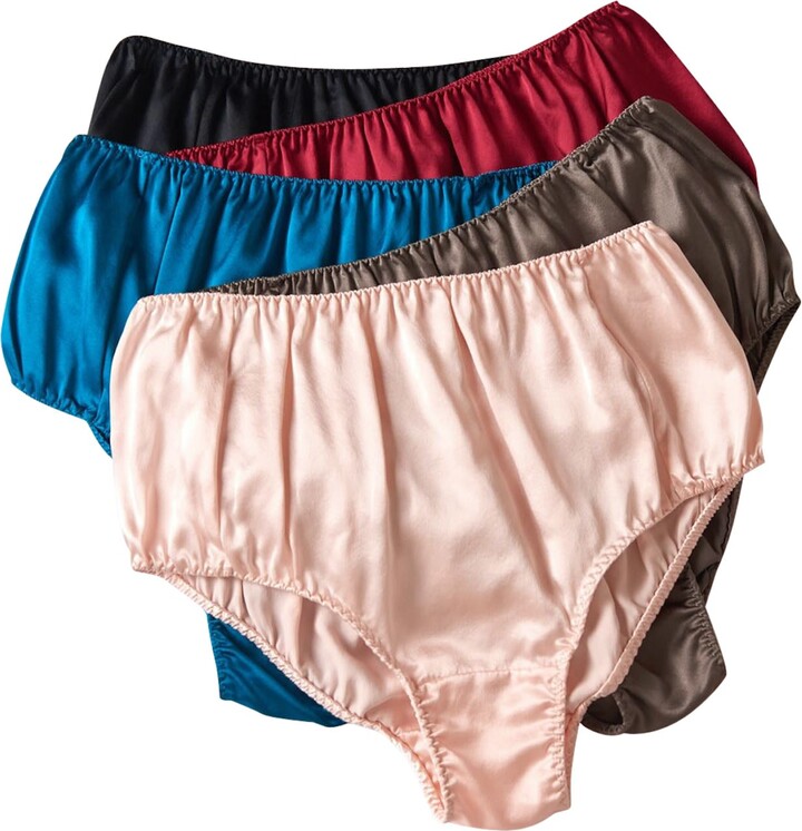 Soft Strokes Silk Pure Mulberry Silk French Cut Panties High Waist Set Of Nine