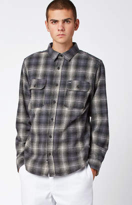 Hurley Cortez Plaid Flannel Long Sleeve Button Up Shirt