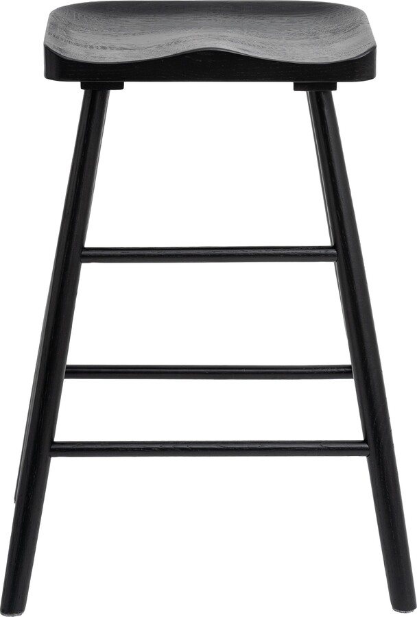 Dunelm Loxwood Counter Height Bar Stool, Solid Oak Black ShopStyle