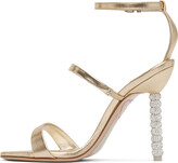 Thumbnail for your product : Sophia Webster Gold Rosalind Crystal Heeled Sandals
