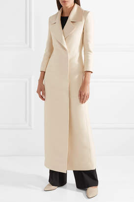 The Row Addy Silk-crepe Coat - Off-white