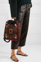 Thumbnail for your product : Etro Leather-trimmed Printed Shell Backpack - Green