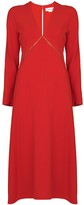 Thumbnail for your product : Victoria Beckham chain-detail V-neck midi dress