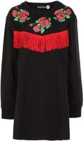 Thumbnail for your product : boohoo Girls Rose Printed Tassel Sweat Dress