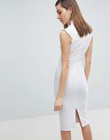 Thumbnail for your product : ASOS Design High Neck Bandage Bodycon Midi Dress