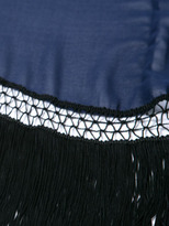 Thumbnail for your product : Choies Dark Blue Chiffon Kimono Coat With Tassel