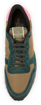 Thumbnail for your product : Valentino Rockrunner Mesh Sneaker with Leopard-Print Heel, Multi