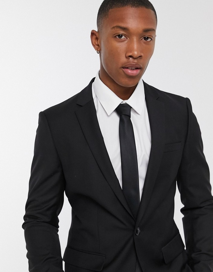 Topman skinny suit jacket in black ShopStyle