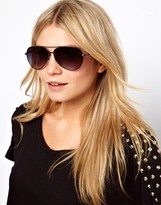 Thumbnail for your product : ASOS Silver Aviator Sunglasses