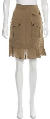 Balenciaga Ruffle-Trimmed Knee-Length Skirt